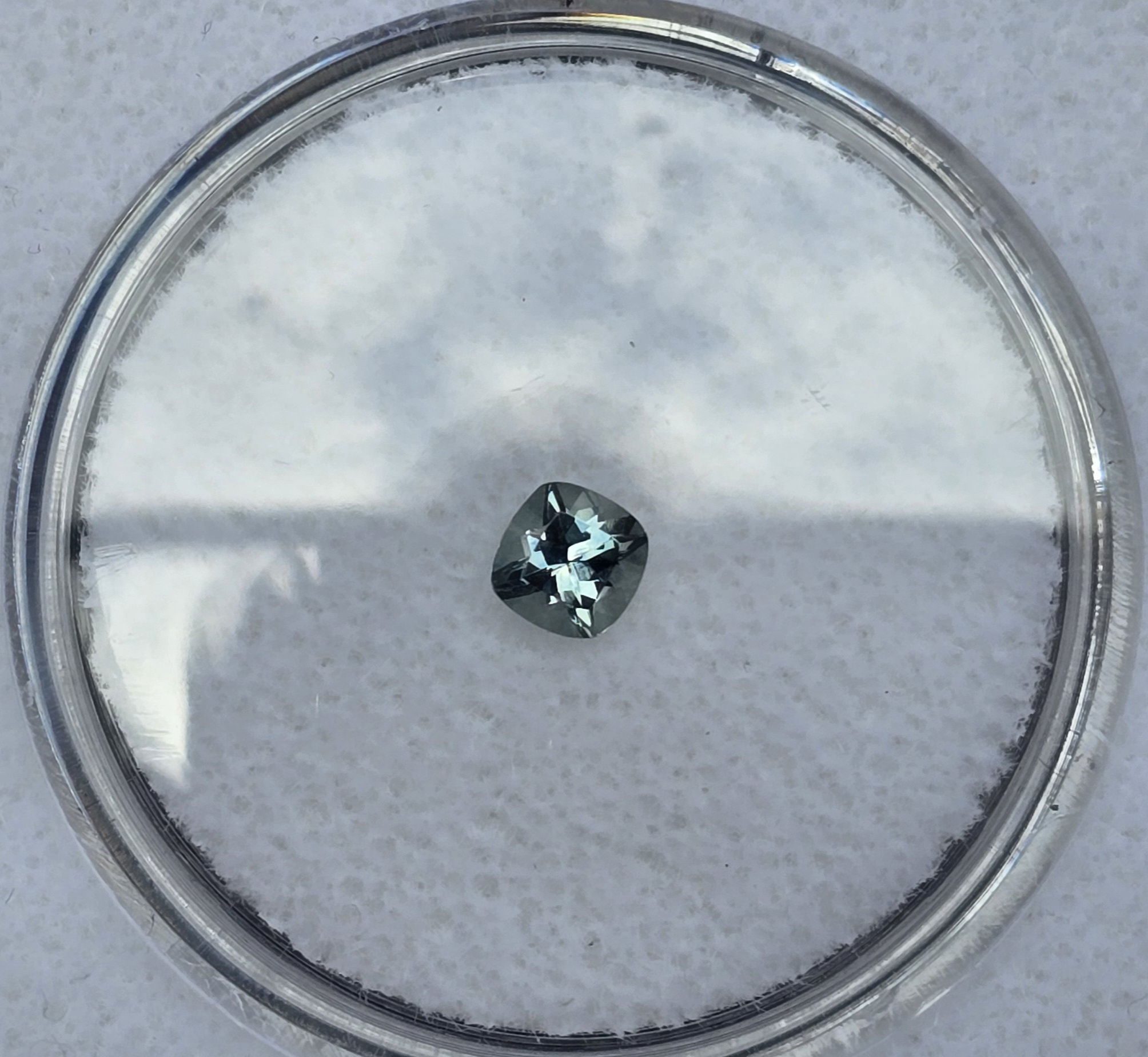 4.03x3.96x2.84mm cushion Australian sapphire facets