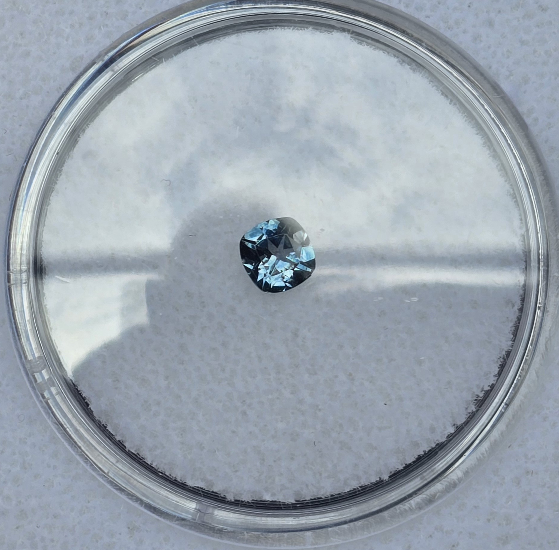 4.03x3.98x2.43mm cushion Australian sapphire facets