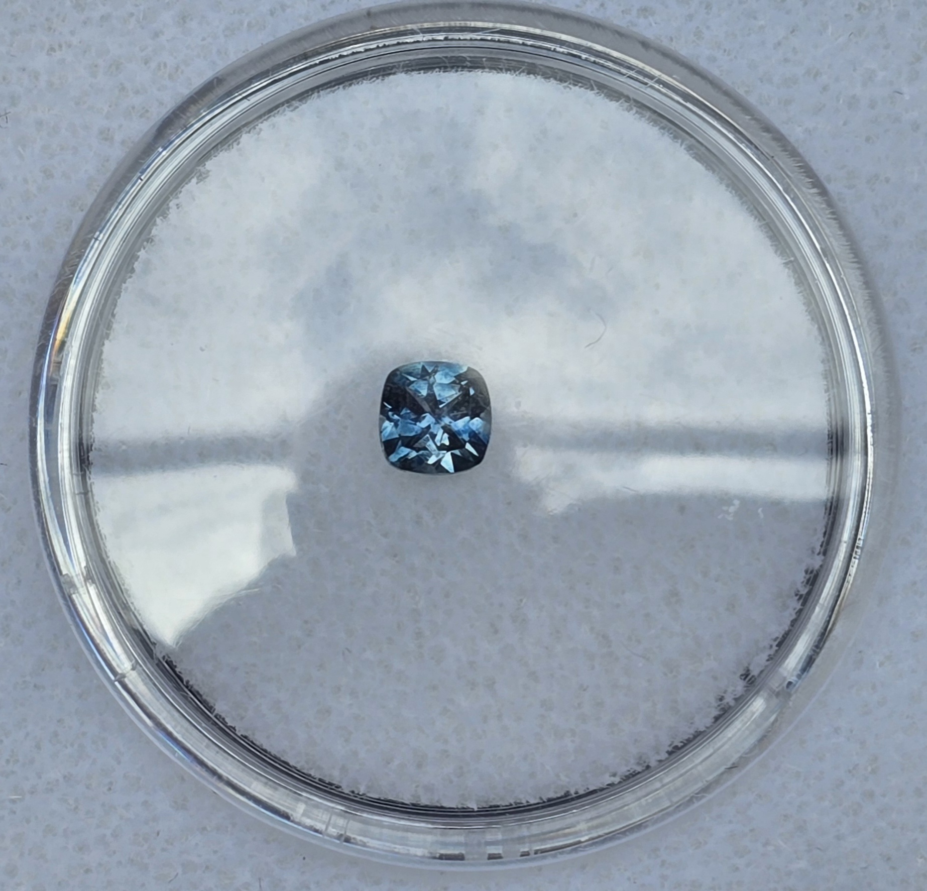 4.09x4.05x2.66mm cushion Australian sapphire facets