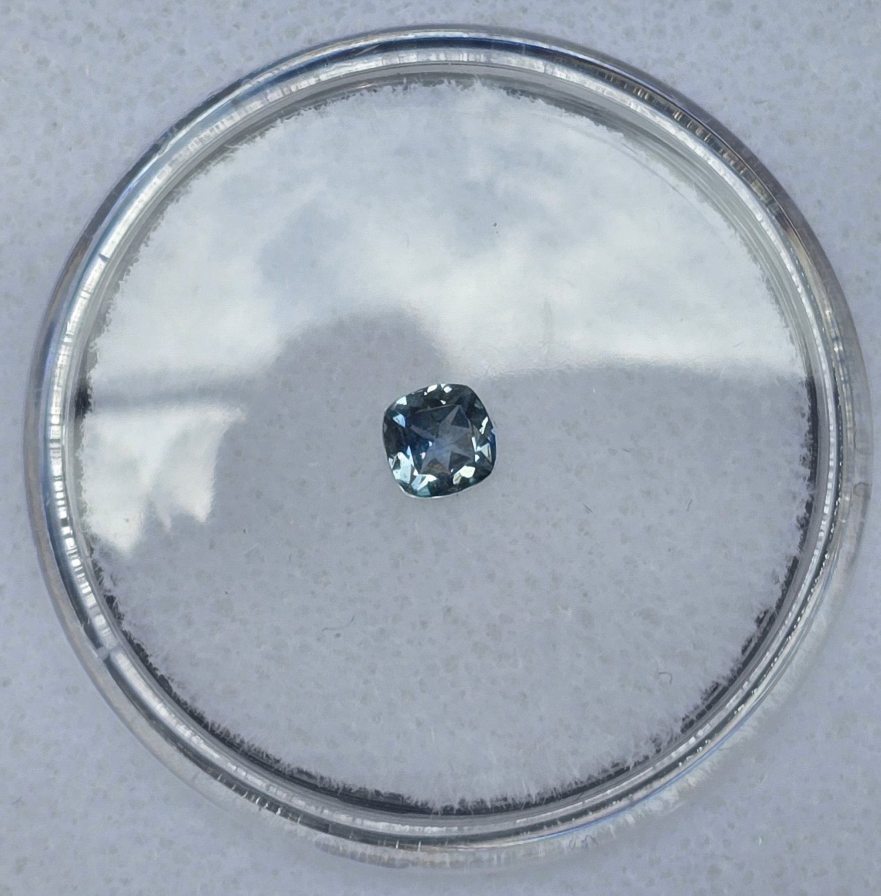 4.12x4.09x2.38mm cushion Australian sapphire facets