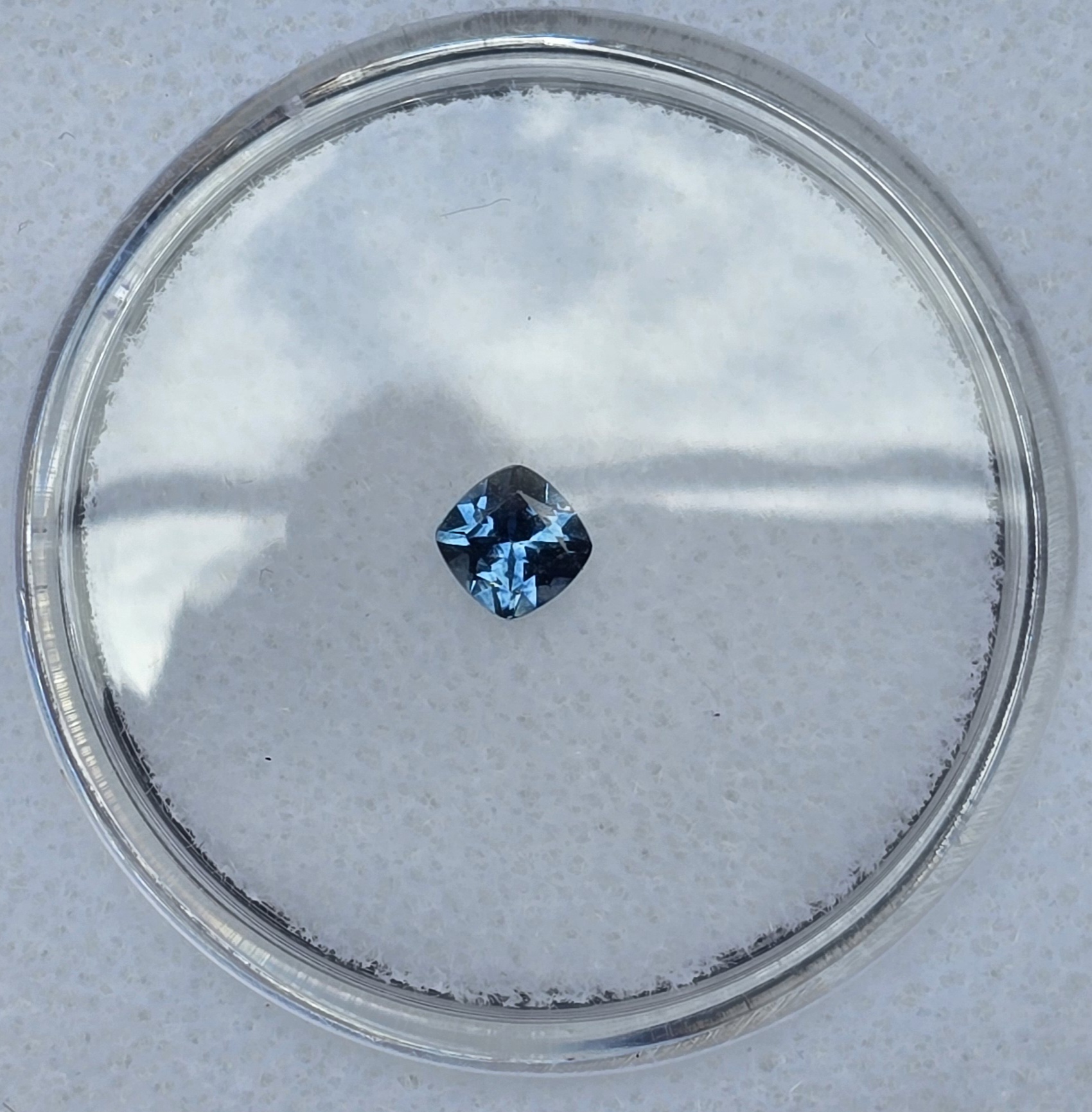 4.04x3.99x2.79mm cushion Australian sapphire facets