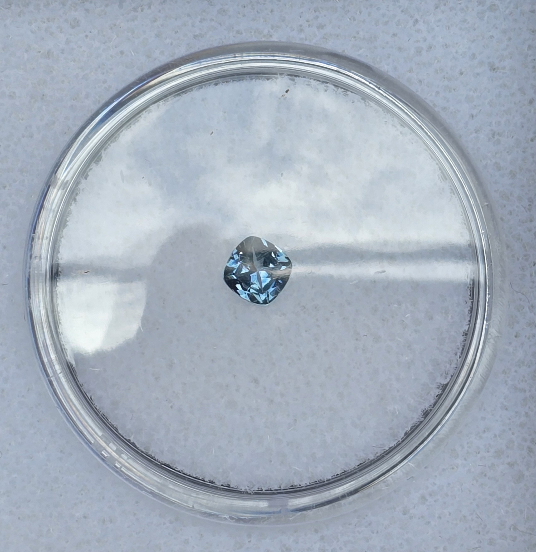 4.10x4.05x2.40mm cushion Australian sapphire facets