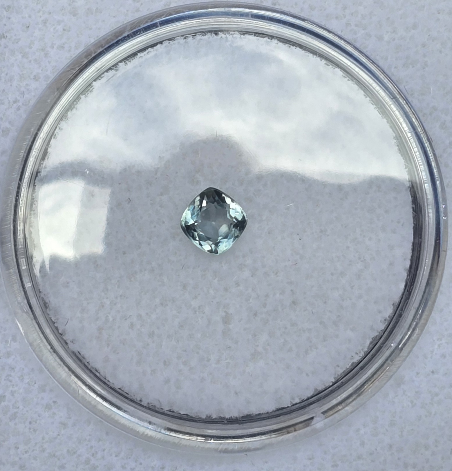 4.14x4.12x2.53mm cushion Australian sapphire facets