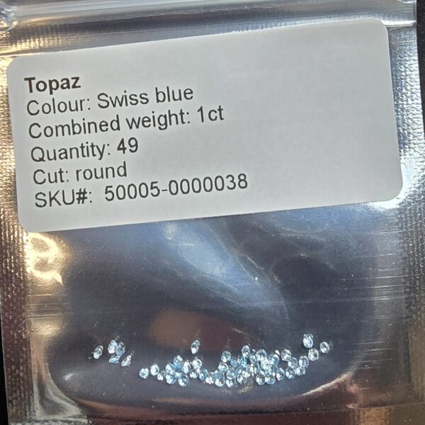1ct parcel of 1.5mm swiss blue topaz facets