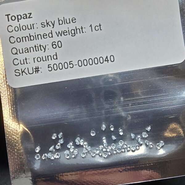 1ct parcel of 1.5mm sky blue topaz facets