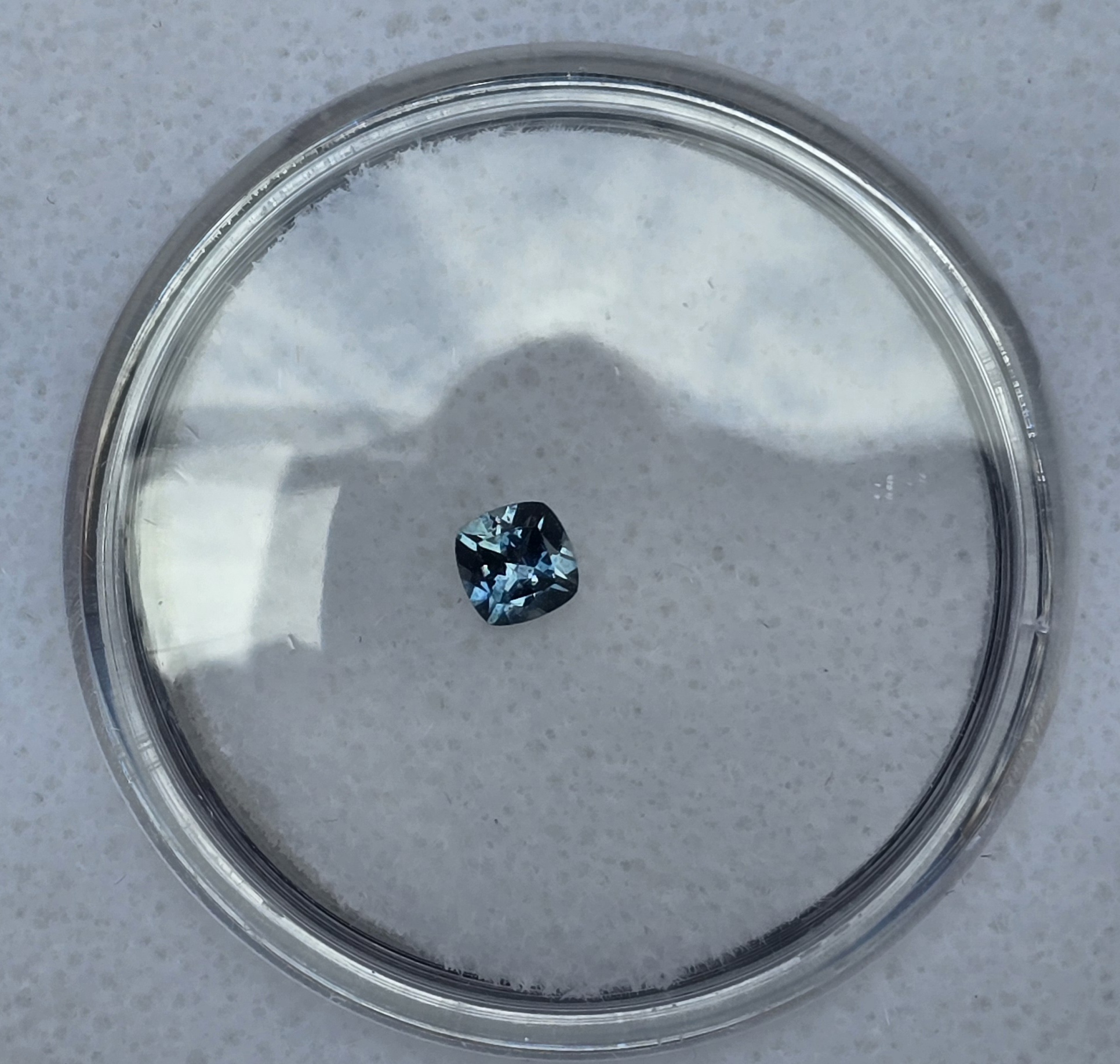 3.62x3.58x2.41mm cushion Australian sapphire facets