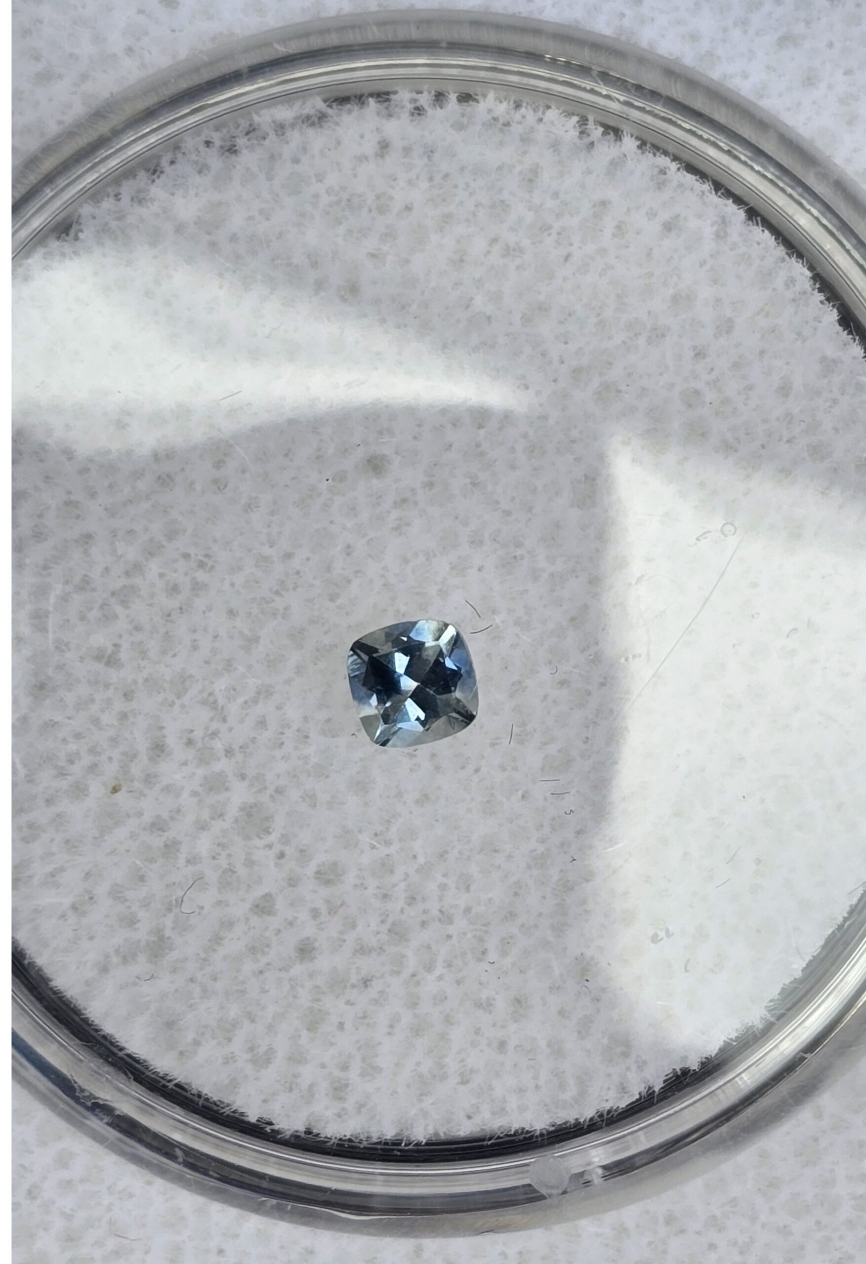 3.18x3.15x2.27mm cushion Australian sapphire facet