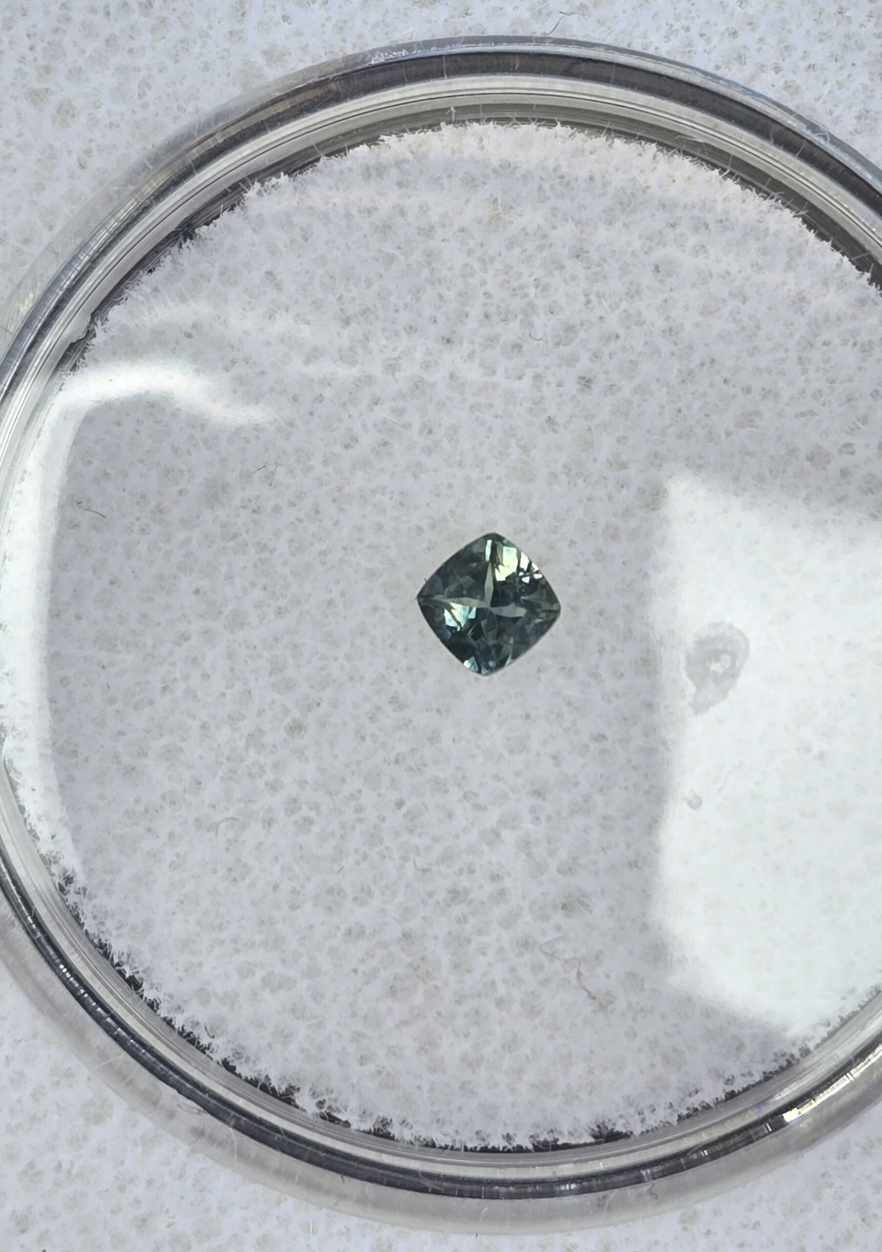 3.23x3.19x2.16mm cushion Australian sapphire facet