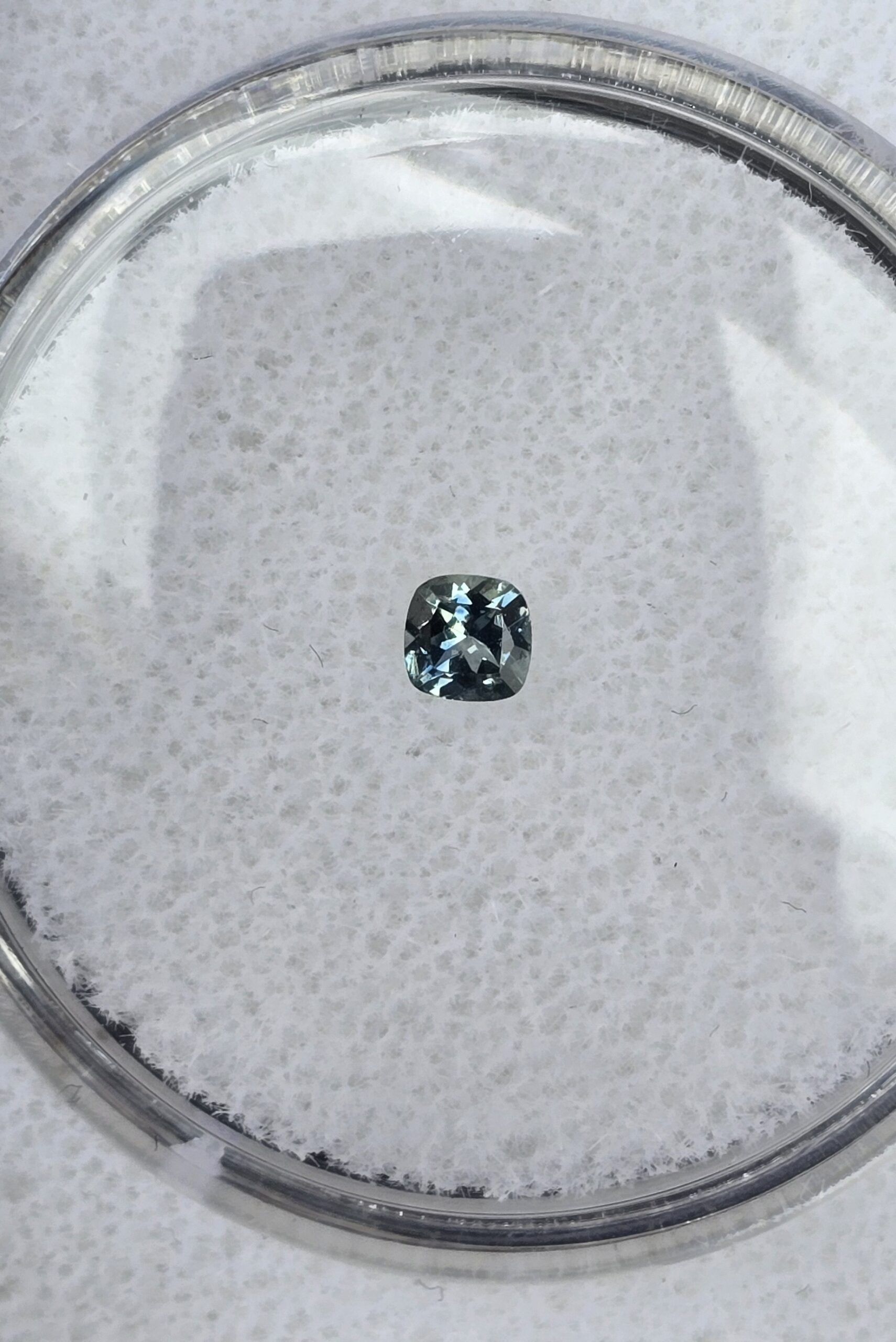 3.13x3.11x1.91mm cushion Australian sapphire facet