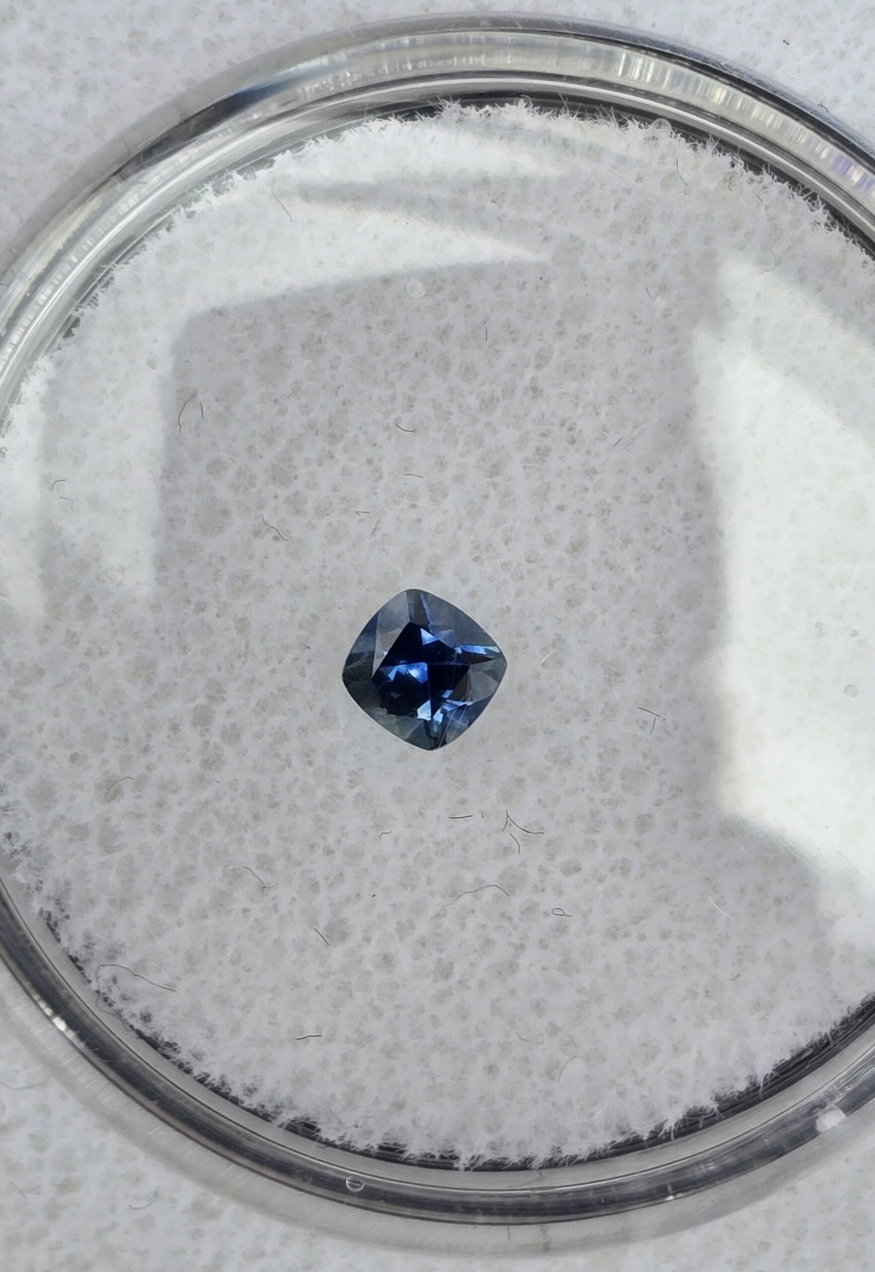 3.59x3.56x2.44mm cushion Australian sapphire facet
