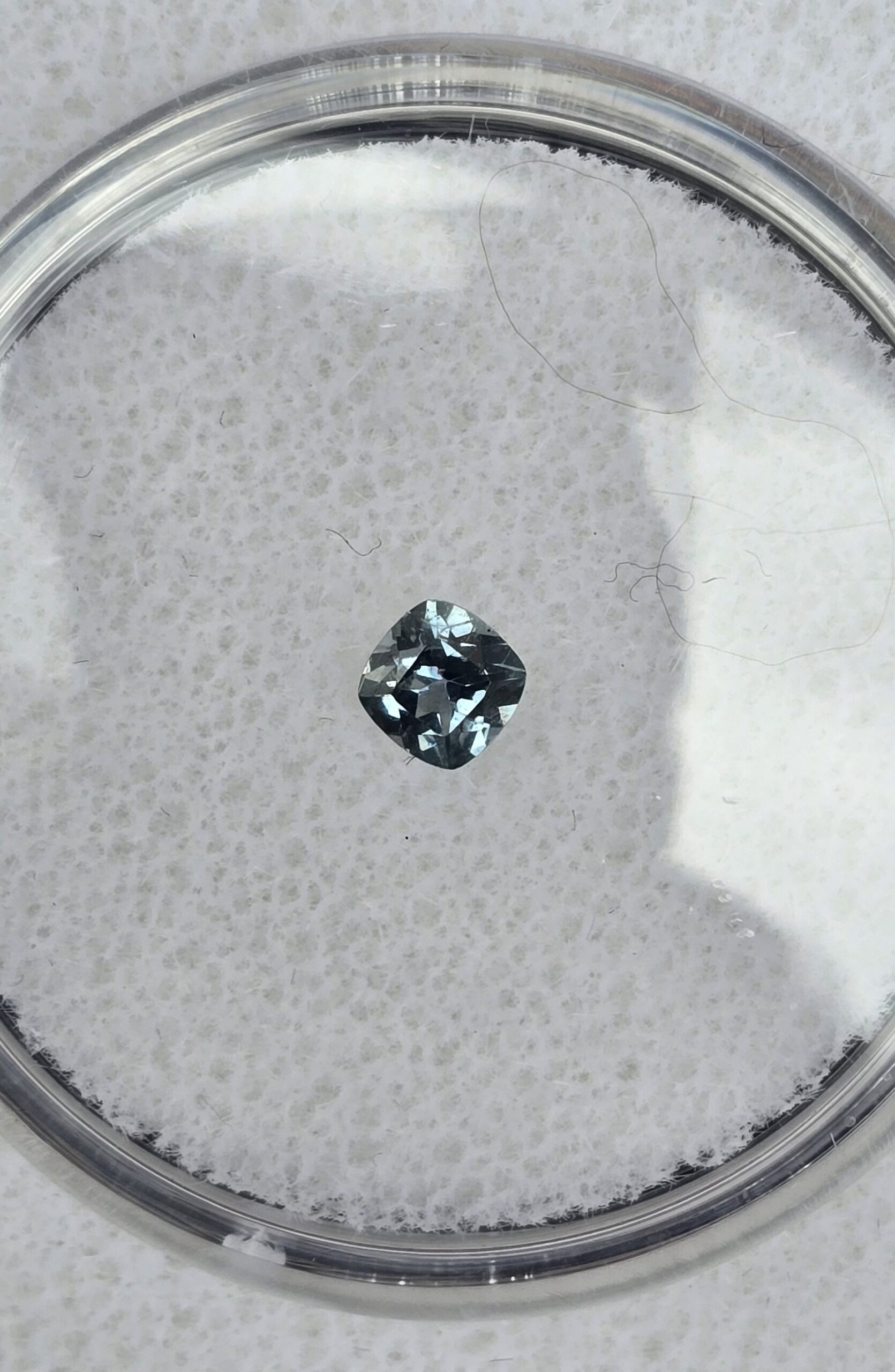 3.64x3.64x2.29mm cushion Australian sapphire facet
