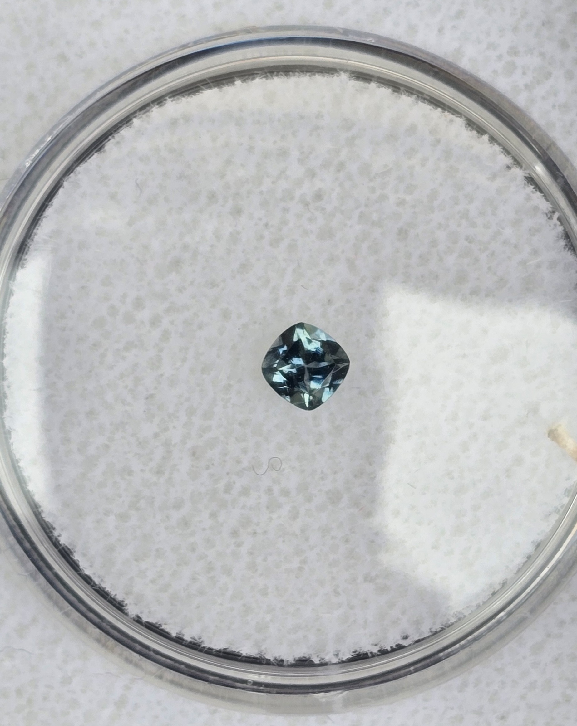 3.60x3.54x2.31mm cushion Australian sapphire facet