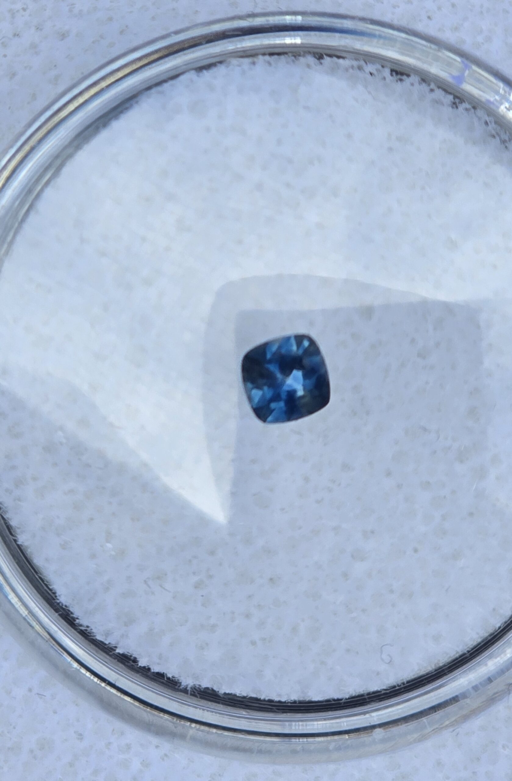 3.53x3.52x2.10mm cushion Australian sapphire facet