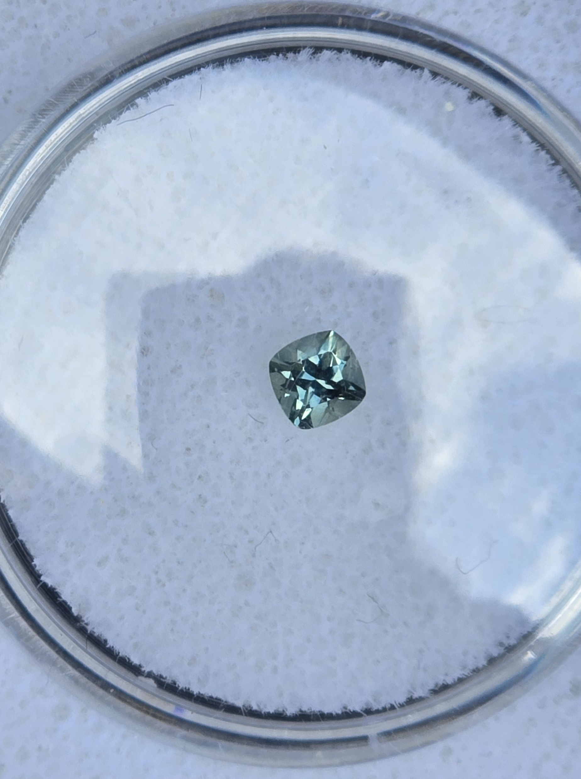 3.60x3.59x2.60mm cushion Australian sapphire facet