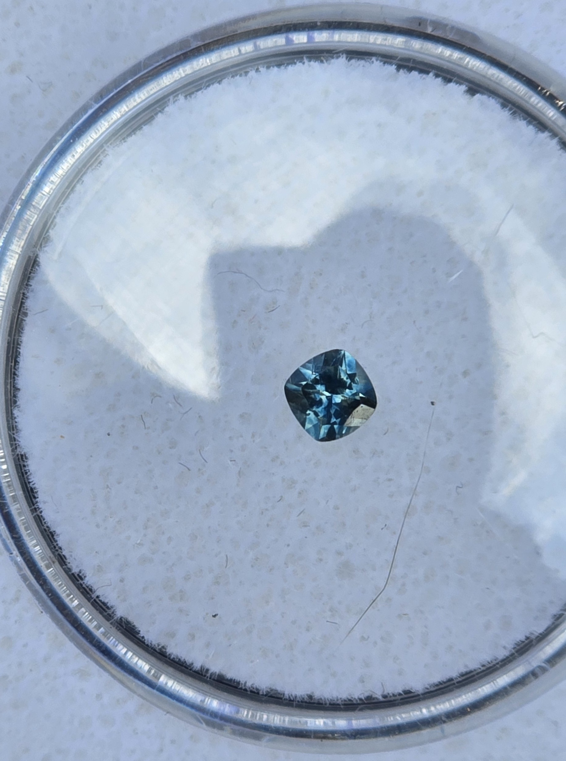 3.49x3.42x2.28mm cushion Australian sapphire facet