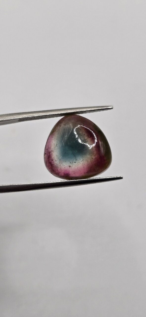 14.88x14.20x6.14mm Brazilian tourmaline cabochon