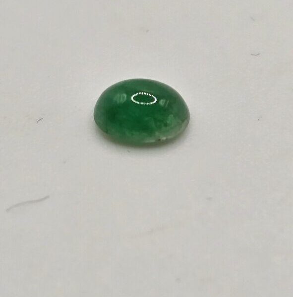 5.65x4.24x2.78mm oval-cut hq Zambian emerald cabochon