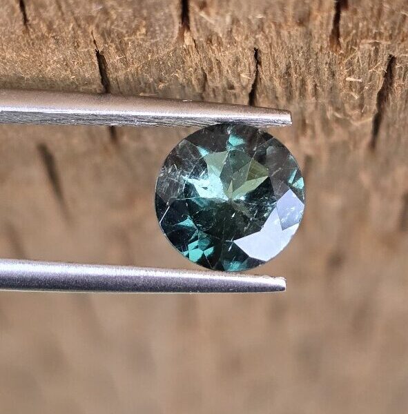 7.22x7.17x3.85mm round Brazilian tourmaline facet