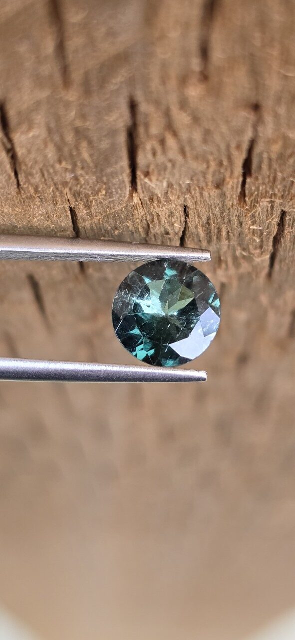 7.22x7.17x3.85mm round Brazilian tourmaline facet