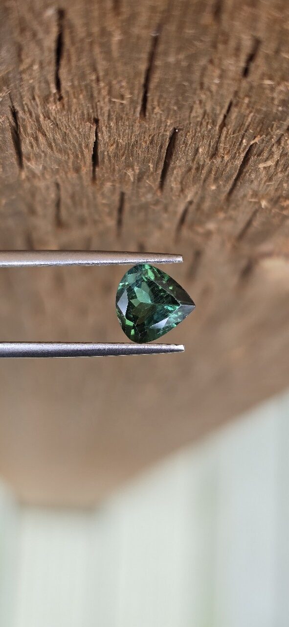 7.06x6.96x3.94mm pear Brazilian tourmaline facet