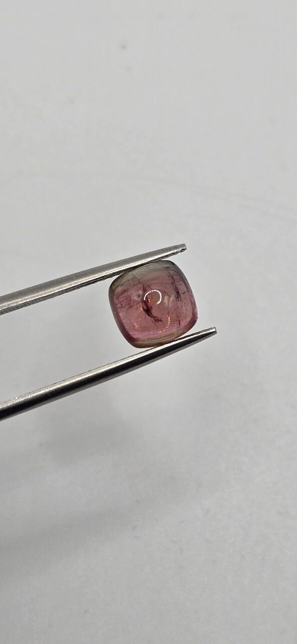 7.62x7.48x5.08mm Brazilian tourmaline cabochon