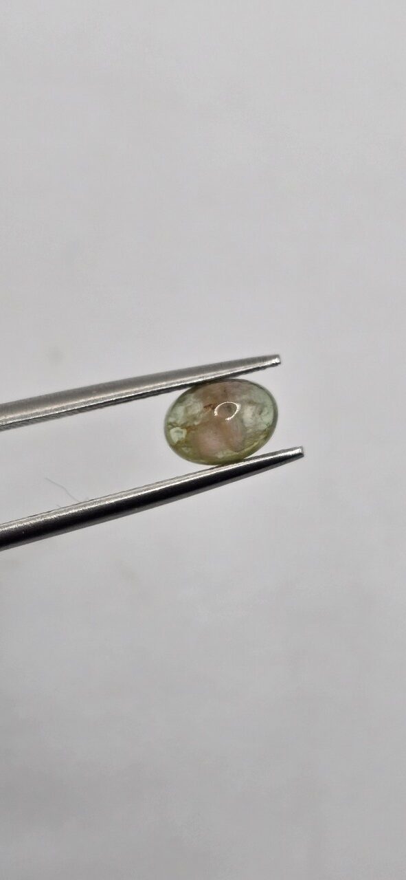 6.72x4.82x3.53mm Brazilian tourmaline cabochon