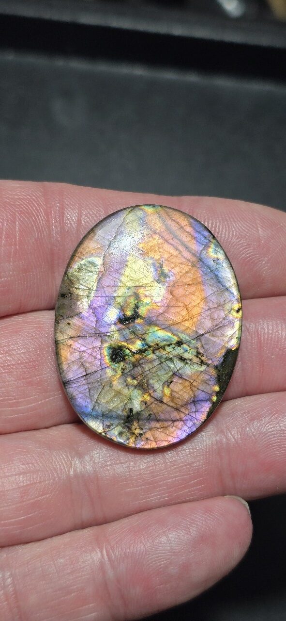 41x32mm Natural Purple Labradorite Cabochon for Jewellery Making