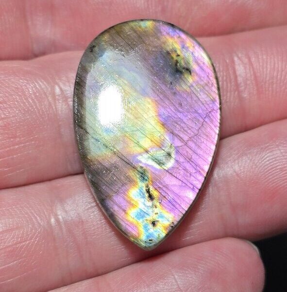 35x23mm Natural Purple Labradorite Cabochon for Jewellery Making