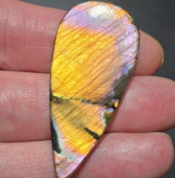 51x24mm Natural Purple Fire Labradorite Focal Stone for Bespoke Pendants