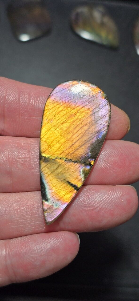 51x24mm Natural Purple Fire Labradorite Focal Stone for Bespoke Pendants