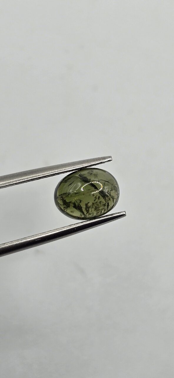 8.03x6.13x3.58mm Brazilian tourmaline cabochon
