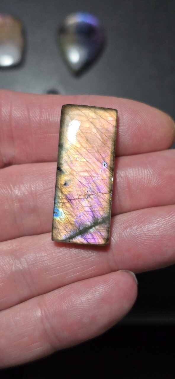 36x15mm purple labradorite cabochon