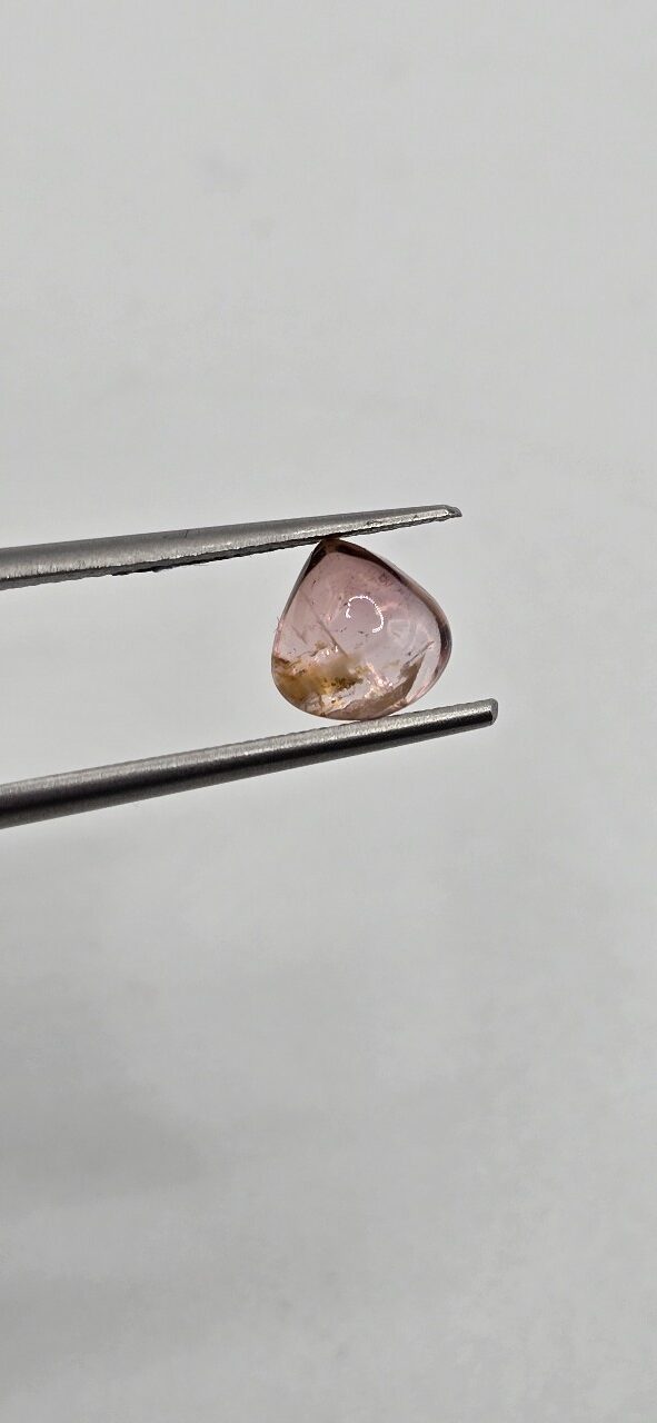 6.96x6.87x3.79mm Brazilian tourmaline cabochon