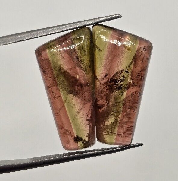 22x10mm Natural Liddicoatite Tourmaline Pair for Drop Earrings