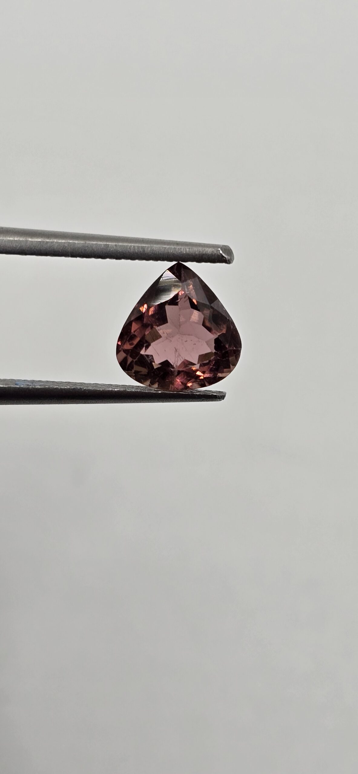 7.18x6.95x4.12mm pear Brazilian tourmaline facet