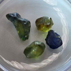 Your precious gems 4 piece parcel of medium Australian sapphire jeweller' rough