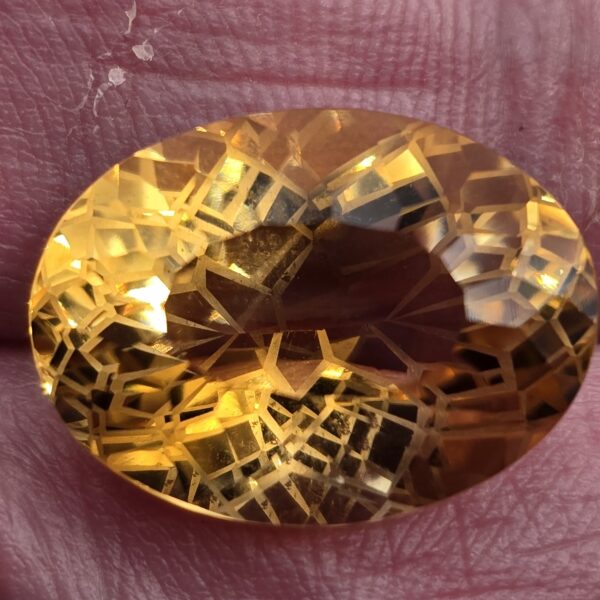 18.25x13.45x9.93mm fancy cut citrine facet