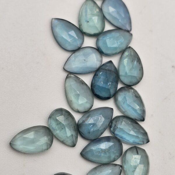 8x5mm pear pariaba kyanite rose cut cabochon