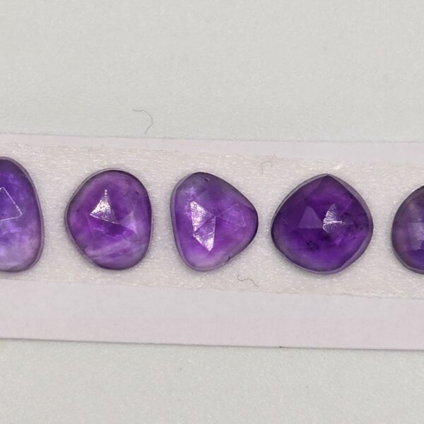 five rose cut london blue topaz cabochons (copy)