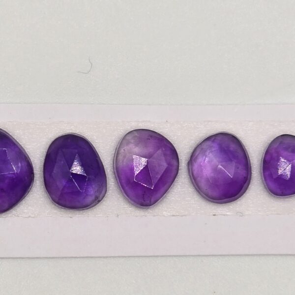 five rose cut london blue topaz cabochons (copy)