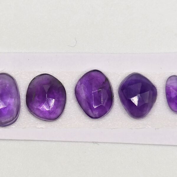 five rose cut london blue topaz cabochons (copy)