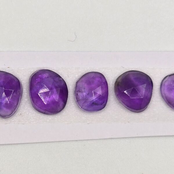 five rose cut london blue topaz cabochons (copy)