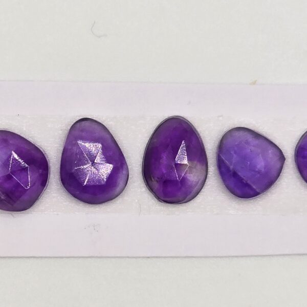 five rose cut london blue topaz cabochons (copy)
