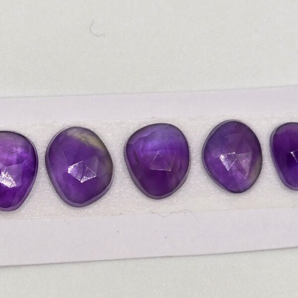 five rose cut london blue topaz cabochons (copy)