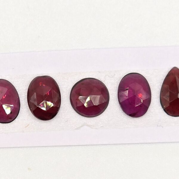 five rose cut garnet cabochons (copy)