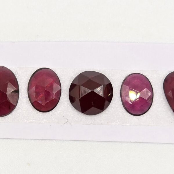 five rose cut garnet cabochons (copy)