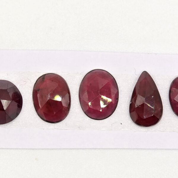 five rose cut garnet cabochons (copy)