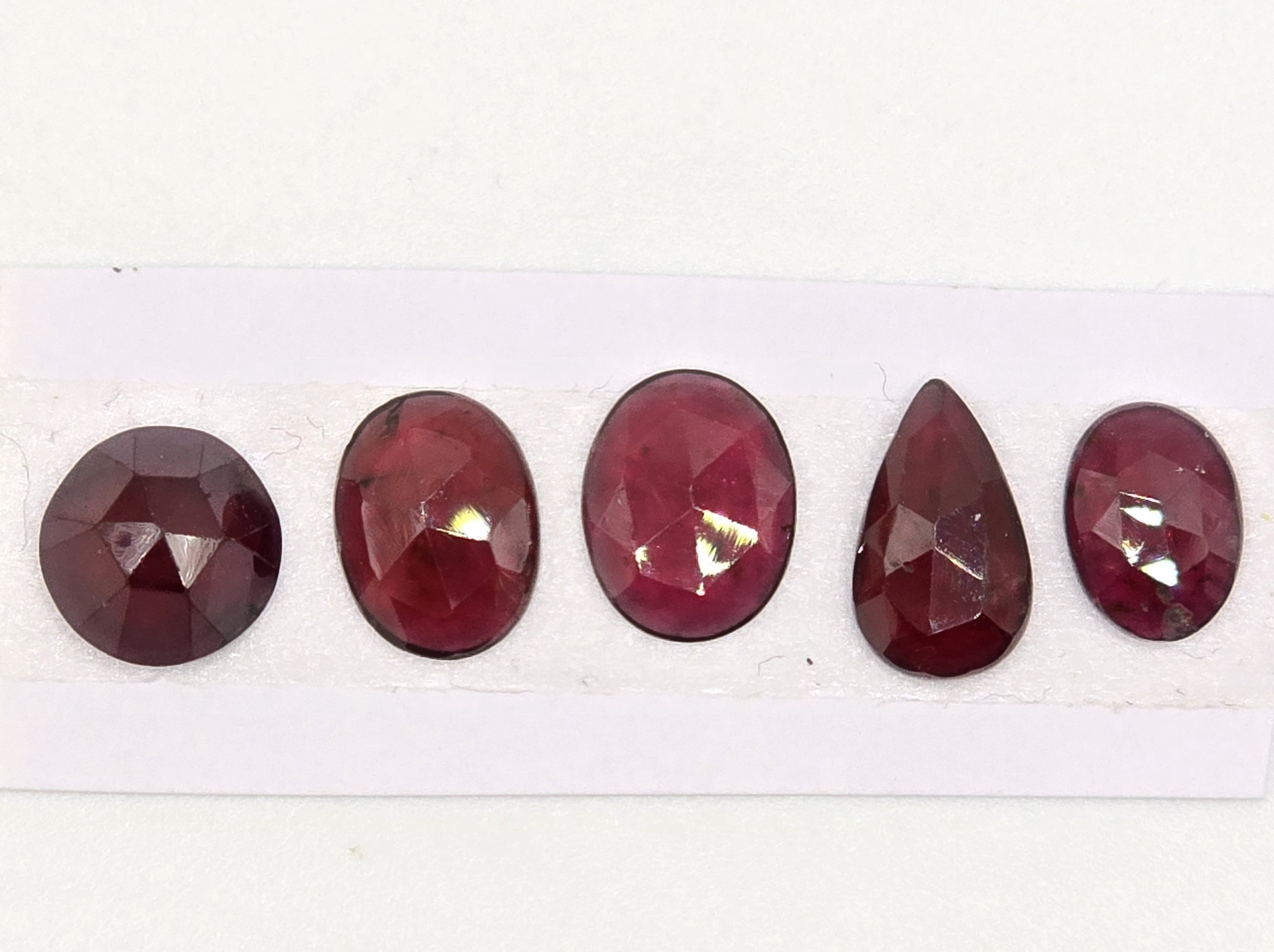 five rose cut garnet cabochons (copy)