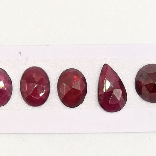 five rose cut garnet cabochons (copy)
