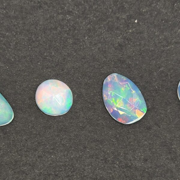 five rose cut ethiopian opal cabochons (copy)